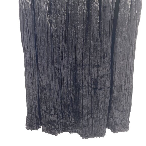 Vintage Khaki Rose Lady velvet broom skirt size 2X Goth emo Black maxi - Picture 3 of 8